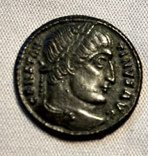 Constantine I Bronze Nummus VIRTVS AVGG Campgate Reverse Siscia Mint EF picture