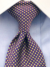 Vintage Robert Stewart Designer 100% Silk  Tie Geometric Foulard  Multicolor EUC picture