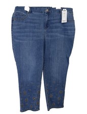 Chicos SO SLIMMING Jeans Woman 18P/3.5P GIRLFRIEND ANKLE EMBELLISHED Crystals picture