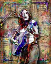 Joan Baez 18x24in Poster, Joan Baez Folk Pop Art  US picture