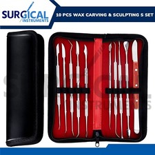 German Grade 10 Pcs Wax Carving & Sculpting Tools Set Dental Instrument Kit picture