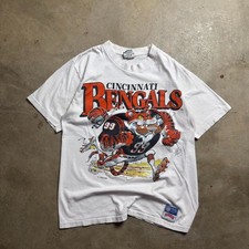 Vintage 80s Cincinnati Bengals  white color reprint shirt  AN62920 picture