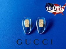 NEW Gold Gucci Replacement Silicone Nose Pads for Sunglasses Eyeglasses Screw-In picture