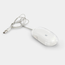 Vintage Apple Pro Mouse M5769 Wired Optical USB White/Clear picture