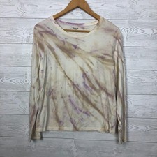 Madewell Women's Medium Tie Dye Long Sleeve Tee Shirt 100% Cotton Casual Top picture