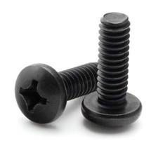 #2-56 Black Oxide Stainless Steel Phillips Pan Head Machine Screw Select Size picture