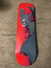 RARE Chocolate Skateboard Deck Devil Demon Painted OG Concave VTG  picture