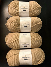 Buttercream Luxe Craft Roving Bulky Wool Yarn Aran Skeins Hat Scarf Lot 4 picture