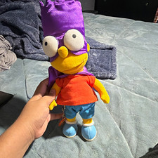 The Simpsons Bart Simpson Plush w/ Purple Cape Licensed Vintage 1990 MPN 604465 picture