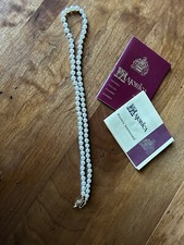 Vintage Ivory Majorica Pearls With CERTIFICATE OF AUTHENTICITY 21.5” Long picture