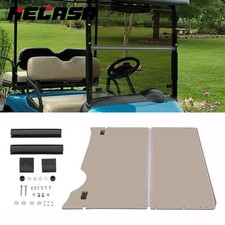 For EZGO RXV Golf Cart 2008-Up Smoke Tinted Windshield Folding Style New In Box picture