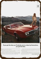 1967 PONTIAC FIREBIRD CONVERTIBLE Car Vintage Look DECORATIVE REPLICA METAL SIGN picture
