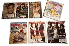 2008 Rolling Stone Magazines (Lot of 7) -B. Pitt, AC/DC, B.Spears, Jonas Bros picture