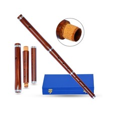 Irish D Flute 3 Piece Rosewood Wooden Traditional Celtic Folk Woodwind w/ Case picture