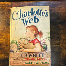 E. B. White Charlotte's Web 1952 Harper & Brothers HC DJ Illus First Ed picture