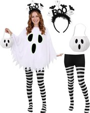 Wuclad Women's Halloween Glow in Dark Ghost Costume Adult picture