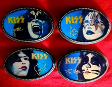 KISS set of 4 Epoxy Buckles -   Ace-Gene-Paul-Peter complete set New picture