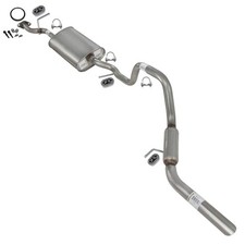 Stainless Steel Exhaust Pipes & Muffler System Kit fits: 2006-2010 Explorer 4.0L picture