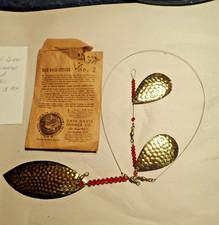 Vintage NIB 1926 Dave Davis Fishing Trolling Gold Lure Very Spinner - never used picture