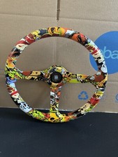350mm Dish Steering Wheel - Fit 6 hole Hub Like Vertex Nardi NRG Grip picture