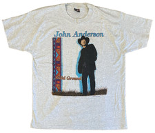 VTG 1993 XL X-Large John Anderson Solid Ground Country Music T-Shirt Gray Aztec picture