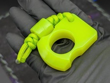 Green GID Glow In The Dark Resin EDC SFK w/ Matching Bead Paracord Lanyard picture