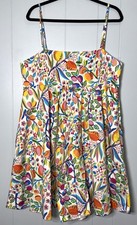 Hutch Anthropologie Bandeau Orange Motif Fruit Mini Romper Dress 1 Pc Outfit XL picture