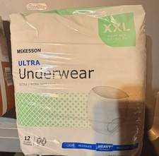 McKesson Ultra Disposable Underwear XXL Heavy Absorbency White 68-80 in 12 picture