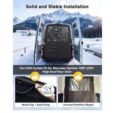Insulated Rear Door Van Chill Curtain Mercedes Sprinter 2007-2025 picture