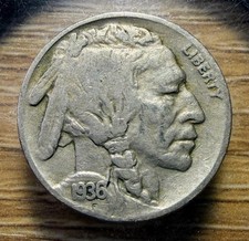 1936-S Buffalo Nickel - Actual Coin Shown -  & Tracking INV#63 picture