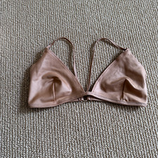 Skims Ochre Wet Jersey Triangle Bralette, Size Small NWT picture