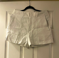 Madewell White Linen Chino Shorts Pleated Front Pockets Womens Size 2 picture