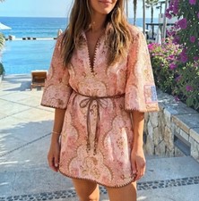 Zimmermann BNWT Daylight Tunic Mini Dress Size 1/AU 10/US 6 Belt Embroidered picture
