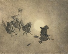 1870 The Witches' Ride by William Holbrook Beard VINTAGE art print picture