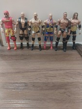 WWE Mattel Mixed Lot Of 6 Elite Figures Loose With Accessory Title Belts picture