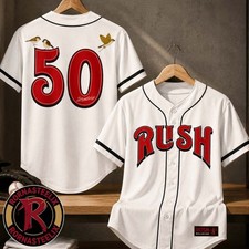 Rush Fifty Something Tour 2026 Merch 50 Something Logo Baseball Jersey picture