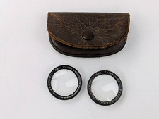 Rollei F & H Proxar Lens #589320 & 589319 w/ Leather Case Carl Zeiss / Jena Lens picture