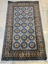 Vintage Hand-Knotted Tribal Rug 5-3x3-0 Traditional Oriental Wool Turkmen Carpet picture