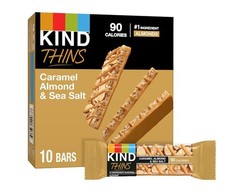 KIND THINS Caramel Almond & Sea Salt, Gluten Free, 100 Calories, 10 count Pack 1 picture