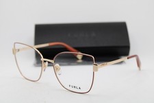 NEW FURLA VFU769 COL.0357 RED GOLD ORANGE AUTHENTIC EYEGLASSES 56-18 picture