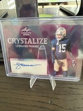 2026 Leafy Trinity Leonard Moore Auto Crystalize Glass Card Rare picture