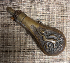 Antique American Flask & Cap Co. Civil War Era Rabbit Powder Flask picture