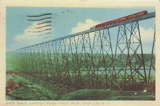 Postcard Canada: CPR Viaduct, Lethbridge, Alberta Posted 1946 picture