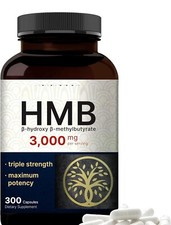 Triple Strength HMB 3000mg Per Serv, 240 Caps Non GMO/Gluten Free Calcium 420mg picture