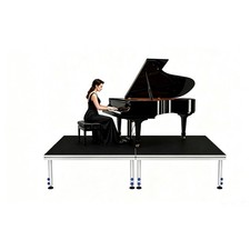 2Pcs 4x8ft Modular Stage Platform w/ Folding Legs 24-41