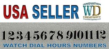 Watch Dial Hour Markers Numbers Numerals Silver Indices Indexes with Adhesive picture