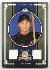2005 Donruss Diamond Kings #200 AJ Pierzynski Dual Jersey Gold 19/25 Made Giants picture