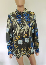 Chico's Women's Nettle-Leaf-Green Multi No-Iron Cotton Stretch Shirt 2.5, 14, L picture