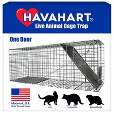 Large 1-Door Live Animal Trap for Raccoons, Cats, Bobcats, 1, Silver picture