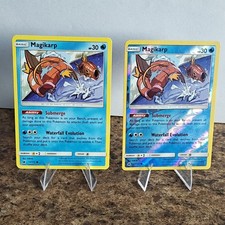 2 Magikarp 17/111 Sm: Crimson Invasion Regular & Reverse Holo Common Bundle picture